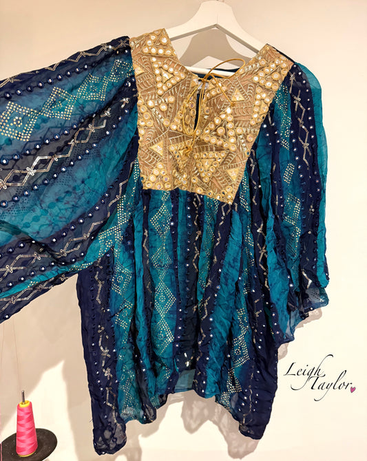 Embroidered Kaftan Top