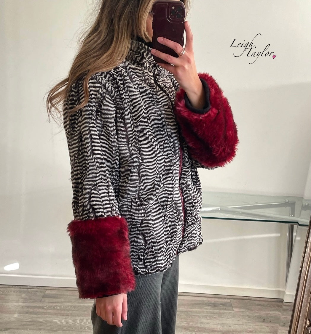 Animal Print Faux Fur Fleece